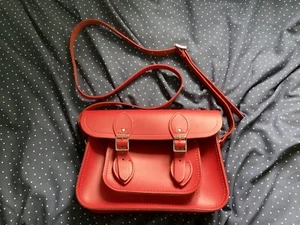 Cambridge Satchel Company Red Leather Satchel Shoulder Bag - Picture 1 of 4