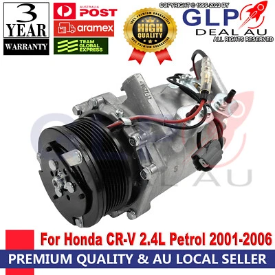 AIR CONDITIONING COMPRESSOR FOR HONDA CR-V 2.4L PETROL 2001-2006 38810-PNB-006 - image 1 of 4
