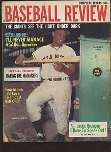 Summer 1962 Baseball Review Magazine With Willie Mays Cover VG