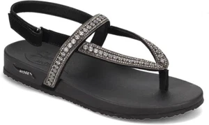 Sandalias Skechers Arch Fit negras veganas con tiras adornos NUEVAS. Nuevo con etiquetas - Imagen 1 de 10