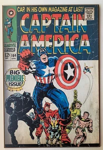 Marvel Captain America Wood Mounted Poster 2012 19"x13" Premiere Issue #100 - Picture 1 of 6