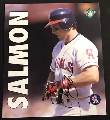 Foto de página de revista California Angels autografiada firmada por Tim Salmon A Foto 1 de 2