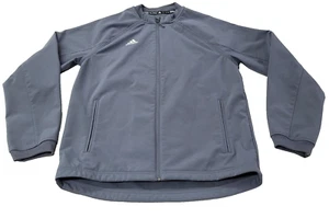Adidas Dugout Fielders Choice Jacket Mens S Grey Climawarm Full Zip Baseball - Picture 1 of 12