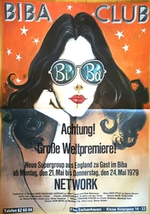 NETWORK 1979 FRANKFURT - BIBA CLUB - orig. Concert Poster - Plakat - A1 - F/U - Picture 1 of 1