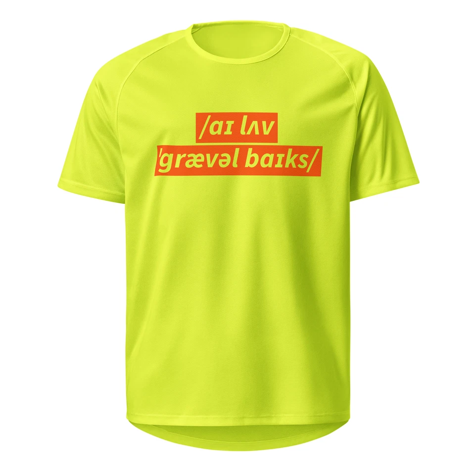 Camiseta deportiva de ciclismo, I Love Gravel Bikes, camisa deportiva, 100 % poliéster transpirable K24 Foto 1 de 1