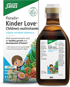 , Kinder Love Vegan Gluten-Free Children'S Liquid Multivitamin for Healthy De... - Picture 1 of 12