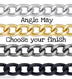 25 FEET! Non-Tarnish Aluminum 11x7mm Jewelry Large Curb Chain - Picture 1 of 6