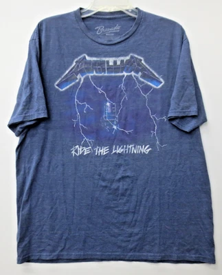 Metallica T-Shirt Men's Extra Large "RIDE THE LIGHTNING" Blue Bravado (C81) - Image 1 of 4
