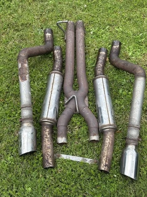 Audi S4 4.2 V8 Racing Sportauspuff Edelstahl Magnaflow Anlage Text Lesen - Bild 1 von 4