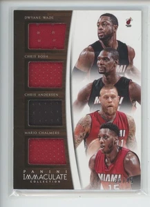 PARCHE JERSEY DWYANE WADE CHRIS BOSH ANDERSON CHALMERS/49 2014-15 IMMACULATE SP - Imagen 1 de 2