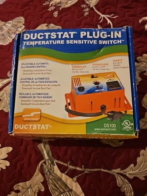 Suncourt Original Ductstat Temperature Sensitive Plug-In Duct Fan Switch DS100 - Image 1 of 4