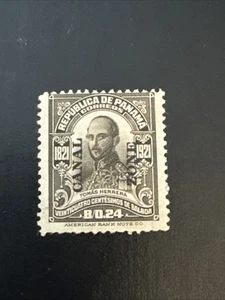 Canal Zone Stamp Scott #65….24 Cents Black Brown Herra Portrait Issue MLH - Picture 1 of 2