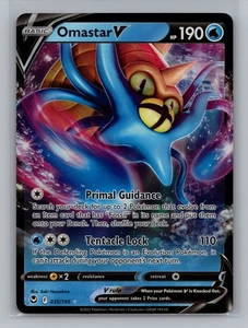 Pokemon Sword & Shield Silver Tempest Omastar V Full Art - NM #35/195 8721 - Picture 1 of 2