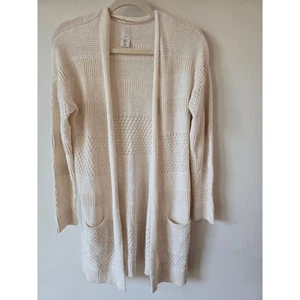 Joie Cream Knit Open Front Long Sleeve Cardigan Sweater Size S - Picture 1 of 8