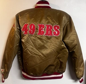 NFL San Francisco 49ers STARTER Satin Jacke Erwachsene Gr: L Gold - Gebraucht - Bild 1 von 14