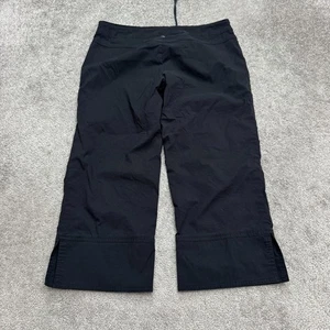 Pantalones capri cortos Prana Asha para mujer medianos negros pierna ancha senderismo al aire libre 33x22 - Imagen 1 de 14
