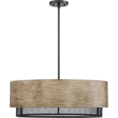Colgante Barrica Nuvo Lighting 60/6980 Madera Negra y Miel Foto 1 de 4