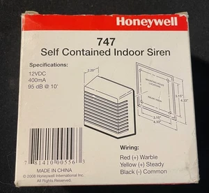 Sirena de interior autónoma Honeywell 747 - NUEVA - Imagen 1 de 1