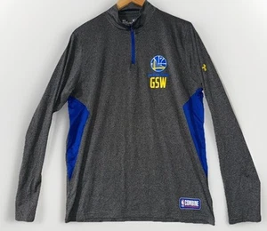EUC Under Armor Golden State Warriors 1/4 Zip Combine Long Sleeve Pullover Sz L - Picture 1 of 9