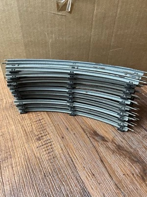 10 Piece Curved O27 Gauge Electric Train Track Unmarked Used With Lionel Trains - Image 1 of 4
