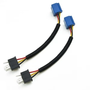 Straightforward H4 9003 Ceramic Headlight Bulb Socket Connector Blue+Black - Picture 1 of 12