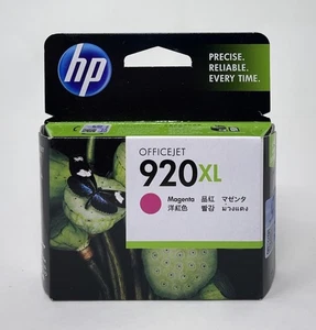 Cartuccia di inchiostro HP 920XL magenta ORIGINALE/OEM scadenza 15 agosto NUOVO SIGILLATO alta resa nuova con scatola - Foto 1 di 4