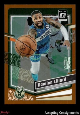 2023-24 Donruss Optic Orange #4 Damian Lillard 054/199 Bucks Foto 1 de 2