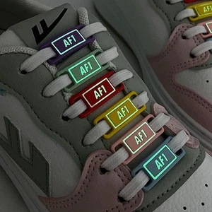 Fashion AF1 Shoe Charms Luminous Lace Buckle Metal Shoelaces Air Force Sneaker - Picture 1 of 42