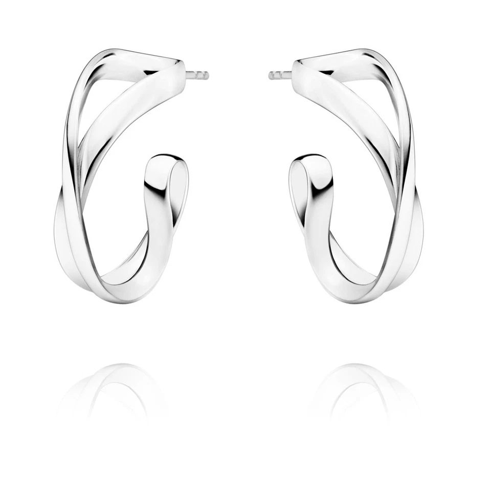 Aros de plata Georg Jensen # 452 A - INFINITO - pequeños Foto 1 de 1