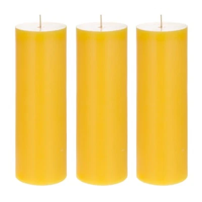 Mega Candles - 3 pcs 3" x 9" Hand Poured Citronella Scented Pillar Candle - Image 1 of 3