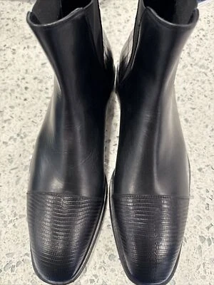 Roberto Cavalli Hombres Botas Negro LogoTalla 10.5 Zapatos de Vestir 43.5 Nuevo Foto 1 de 4