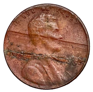 1966 Lincoln Cent Mint Error Rim To Rim Huge Retained Lamination Major Error - Picture 1 of 7