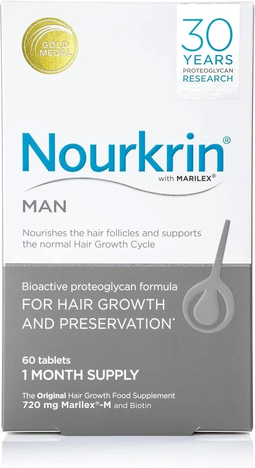 Nourkrin Man 60 Tablets 1 Month Supply - FREE SHIPPING - Image 1 of 1