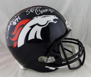 DeMarcus Ware Autographed Denver Broncos F/S Helmet w/ SB Champ - JSA W Auth *S