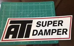 AUTHENTIC ATI SUPER DAMPER DECAL-STICKER 11” x 3.5”Street Outlaws-NHRA-NASCAR - Bild 1 von 5
