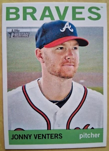 2013 Topps Heritage #335 - Jonny Venters - Born 1930 ERROR Variation - SSP - Picture 1 of 2