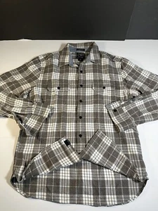 Mens Lucky Brand Black Label Sz Sm Flannel Plaid Button Down W/pockets 38”C EUC - Picture 1 of 10