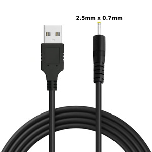 Cable de charge USB vers DC 2.5x0.7mm chargeur pour Tablette PC Ordinateur 1.2m
