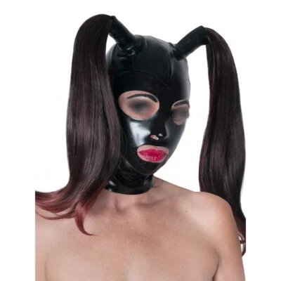 845 Латексная Резиновая Маска Капюшон с 2 Съемными Хвостами 0,4 мм - Изображение 1 из 4