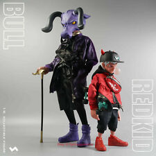 2021 JT STUDIO Street Mask Red Kid & Bull 1/6 Designer Figures 2 Pack Set NIB