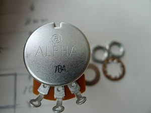 1 pieza potenciómetro giratorio de cobre eje dividido Alpha tamaño completo 24 mm B500k - Imagen 1 de 6