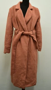 JT1176 LAVISH ALIVE WOMEN'S ORANGE BELTED OVERCOAT JACKET SIZE 12 UK - Picture 1 of 12