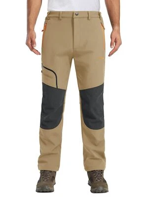 Men's Ski Snow Pants Waterproof Softshell Winter Insulated Cargo Work Trousers - Image 1 of 4