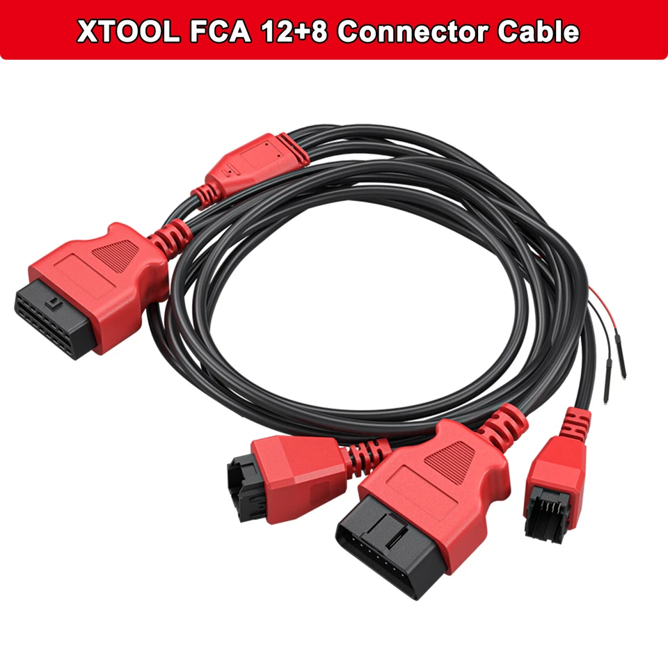 XTOOL FCA 12+8 Adapter For Chrysler OBD2 Connector 12 to 8 Pin Diagnostic Cable  Foto 1 de 4