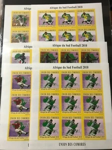 9x Comores - African Football / Soccer / Sport imperf Timbres stamps MNH** AF4 - Picture 1 of 1