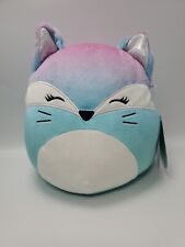 Squishmallow VICKIE The FOX Plush Blue & Pink Ombre Fox Silver Ears