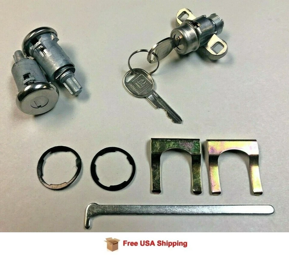 For 1970-1973 Chevrolet Camaro Door & Trunk Lock Set with GM keys- LONG DOORS - Изображение 1 из 1