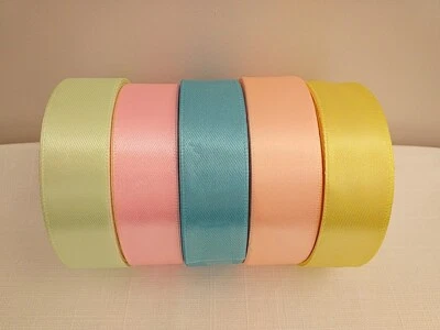 10 Meters Bundle J9b Lot 1" Satin One Side Ribbons - Image 1 of 2