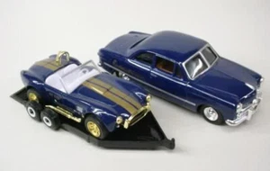 ERTL EASTWOOD AUTOMOBILIA 1949 FORD towing 427 SHELBY COBRA box set B316UO - Picture 1 of 4
