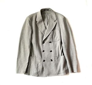 Men’s Grey CORNELIANI Trend Wool Linen Mix Blazer Jacket 38R 38 Reg Regular